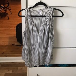 Black and White Blouse